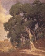 Percy Gray Trees on a Hillside (mk42) oil
